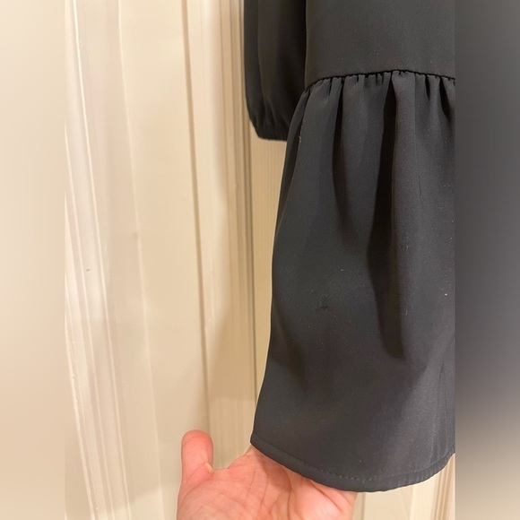 Express black embroidered floral flounce dress size small - Picture 9 of 9